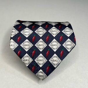 Vintage Rare Tabasco Diamond Pattern Necktie 58" 100% Silk Tie Made in USA EUC